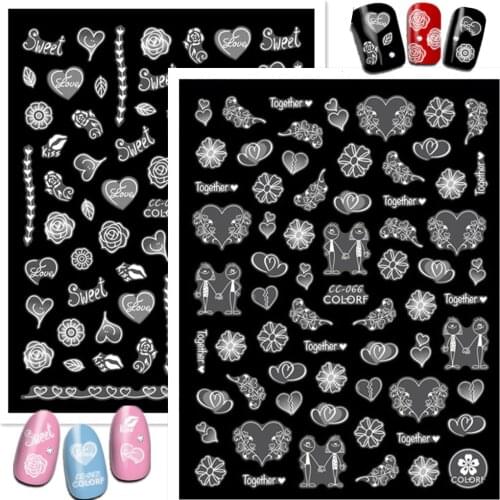 Newest CC66 67 nail sticker decal stamping back gule DIY nail decoration tools