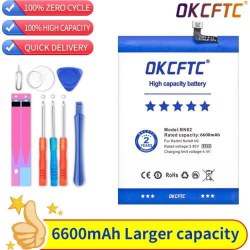 OKCFTC Xiaomi Redmi Note 9 4G Phone Batteries