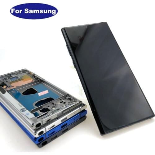 Original N975F LCD For Samsung Galaxy Note 10 Plus Display With Frame Super AMOLED Note 10 N970F Note10 Plus N975A LCD Screen