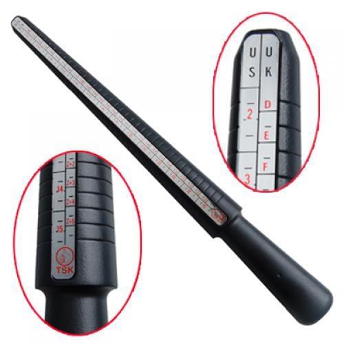 Plastic Ring Gauge Mandrel Sizer Stick Tool Black US UK Size