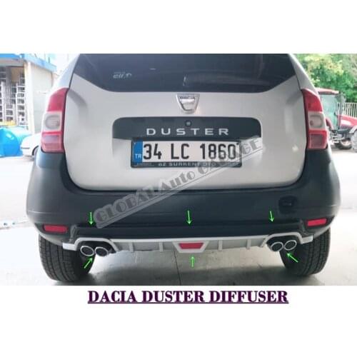 For Ducia Duster 2009-2017 Diffuser Extension Rear Bumper Attachment Car Styling Auto Accessory Exhaust Universal Spilitter Best