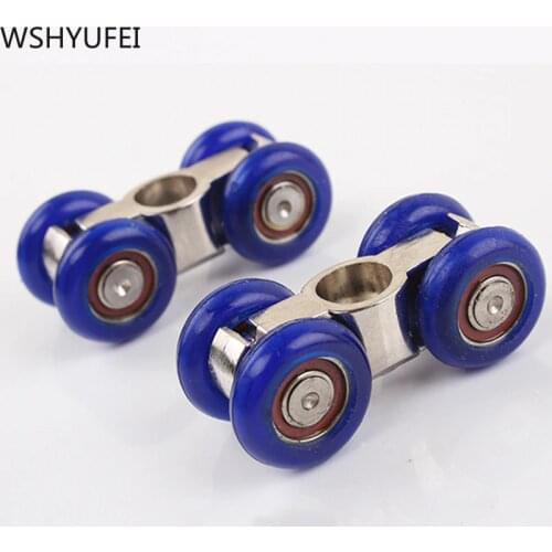 1 pcs stainless steel door window Smooth silent nylon pulley sliding door fittings glass door sliding rollers Furniture pulley