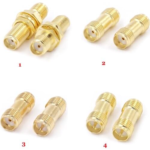 Connector 2pcs RF coaxial coax adapter SMA female to RP SMA female RP-SMA Connector