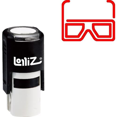 LolliZ Glasses Self-Inking Rubber Stamp - Modern Symbol Series