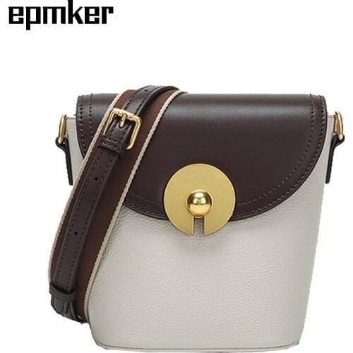 EPMKER 2021 Luxury Designer Bag Mini Crossbody Bags for Women Bucket Bag Purses and Handbag Panelled Shoulder Bag Top Quality