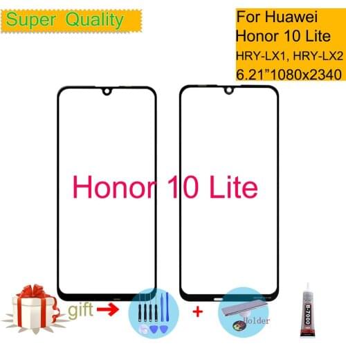 6.21" For Huawei Honor 10 Lite Touch Screen Panel Front Glass Outer HRY-LX1 HRY-LX2 LCD Glass Lens Replacement