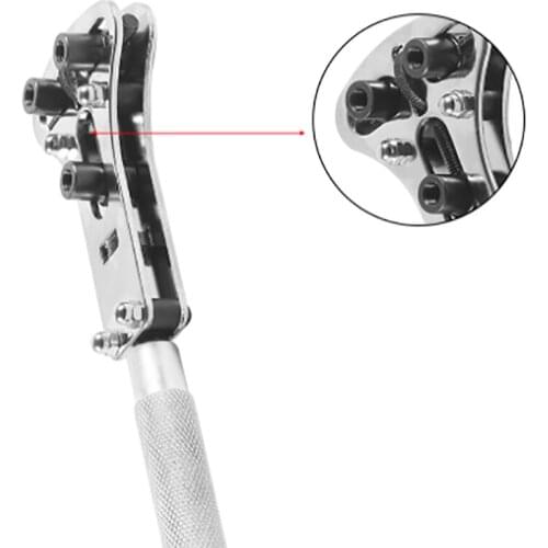 Steel Watch Back Case Opener Adjustable Screw Back Remover Wrench with 18 Pins Batteries Changing Replacement Repair Tools