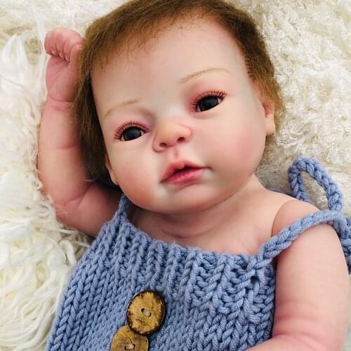 55cm Super-simulated Full Silicone Reborn Girl Baby Doll Toy Masterpiece Vinyl Newborn Babies Amazing Painted boneca reborn