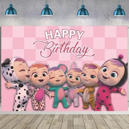 Cry Babies Magic Tears Backdrop Girls Birthday Party Photo Background Photocall Decoration Banner Vinyl Studios Props