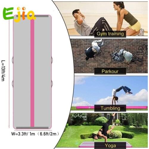 4X1mx10cm AirTrack Gymnastics Inflatable Balance Air Tumbling Track GYM Mat With Pump Air Floor Children Safe for School Home