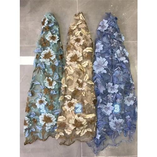 High quality 5BZL-72906 french lace fabric african lace fabric with embroidery flowers mesh tulle fabric