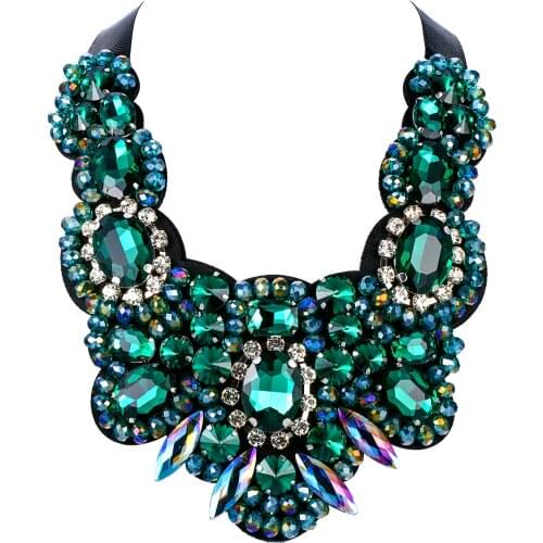 Statement Necklace Women Choker чокер Collares Art Deco Marquise Jewelry Neck Chains Collier Femme Mujer Gift Kolye Ketting