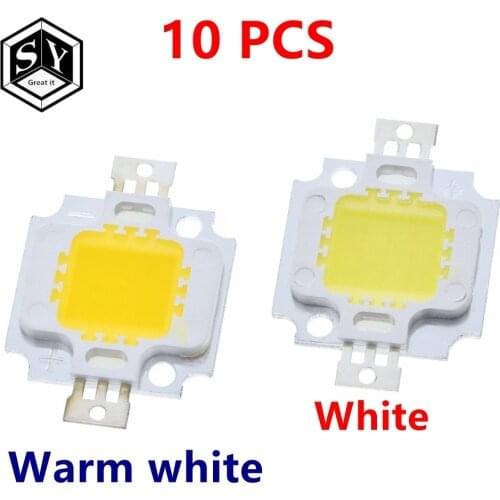 10PCS Great IT 10W LED Chip Bulb 10w led 900lm Lamp Light White Warm white High Power 20*48mli Chip for flood lamp