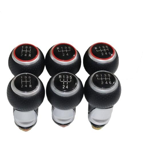 12mm 5/6 Speed Gear Shift Knob Lever Stick For Audi A4 B6 B7 B8 A6 S4 8K A5 8T Q5 8R S Line Ibiza 6J Seat Leon Mk1 Passat Golf