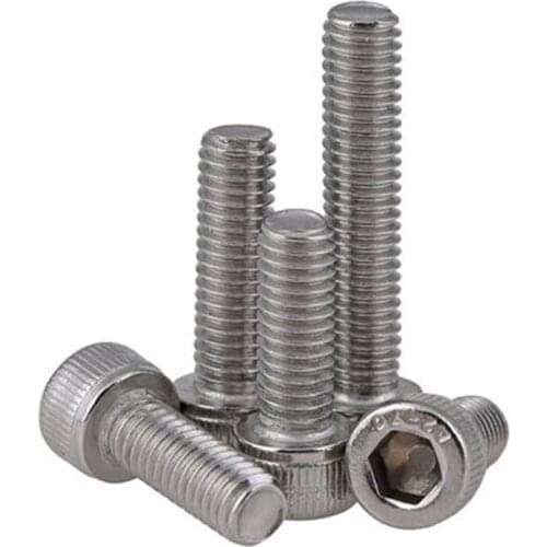 2pcs M6 304 stainless steel reverse teeth left tooth reverse buckle left turn hex screws bolts 12mm-50mm Length