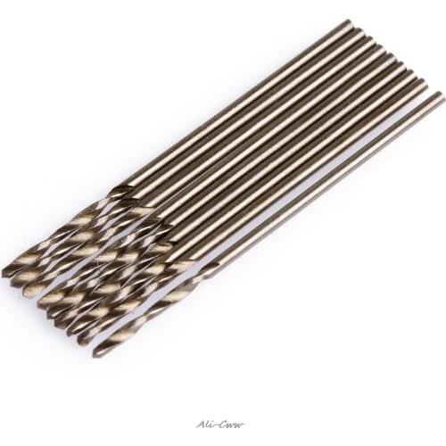 2018 10Pcs/Set 1mm M35 Triangle Shank HSS-Co Cobalt Twist Drill Spiral Drill Bit