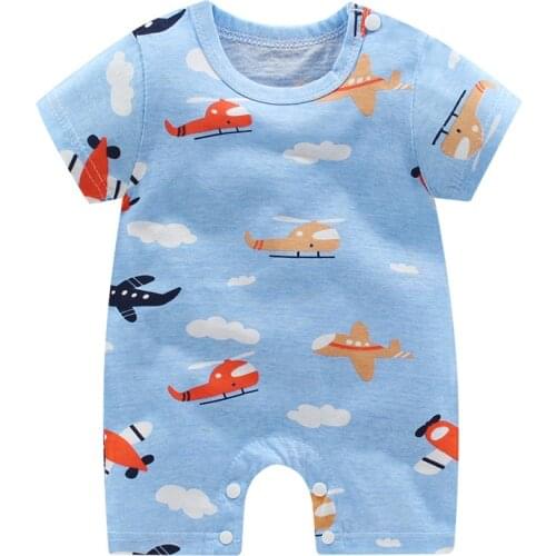 2020 Summer baby clothes Short Sleeved Baby Romper Cotton Newborn Body Suit Baby Pajama Boys Animal Little bear Rompers