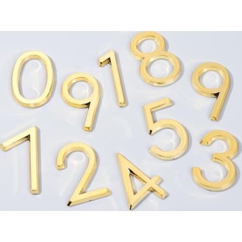 3D 0-9 Number Sticker Plate Sign Mailbox Door Plaque Number Signs House Office Address Self-Adhesive Numeral Decals Home Decor