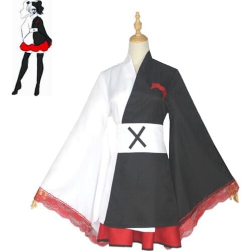 Anime Danganronpa Monokuma Cosplay Costume Pinafore Japanese Kimono Women Female Dress Halloween Carnival Uniforms