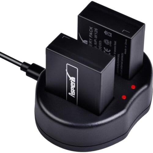 AsperX NP W126S NP-W126 NP W126 W126S Battery+Dual Charger for fujifilm xt20 xt3 X-Pro1 XPro1 X-T1 XT1,HS30EXR HS33EXR