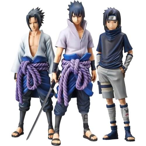 Bandai Genuine ROS Naruto: Shippuden Uchiha Sasuke Series Action Figure Ornament Model Toys
