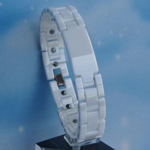 White men/women classic hi tech scratch proof magnetic ceramic bracelets bangle 1pc