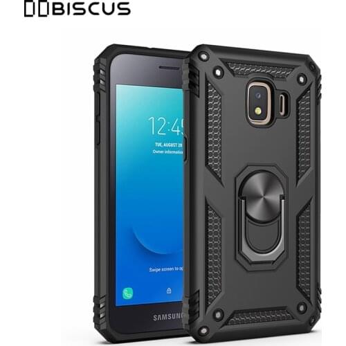 Luxury Armor Soft Shockproof Case For Samsung Galaxy J2 Core 2018 SM-J260F/DS J260 J2Core Silicone Bumper Hard Cover Metal Ring