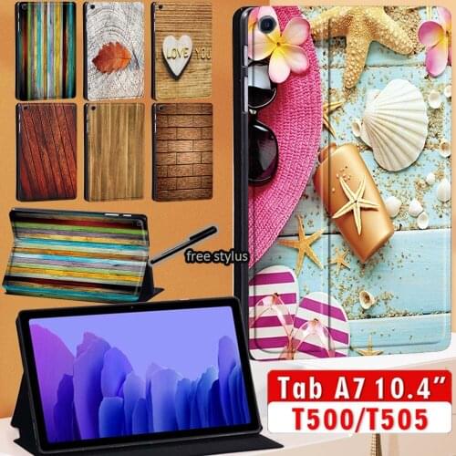 Tablet Case for Samsung Galaxy Tab A7 2020 SM-T500 SM-T505 10.4 Inch Protective Fundas PU Leather Bracket Cover