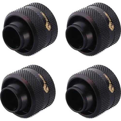 4pcs/Lot BYKSKI Water Cooling Hose Fitting Use for ID 13mm +OD 19mm Pipe/ID13mm + OD19mm Soft Tube / Hand Connector Fitting G1/4