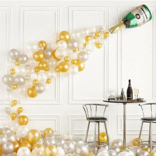Wedding Decorations Balloons Set Champagne Bottle Aluminum Film Balloon Set Wedding Birthday Party Reception Decoration Balloon