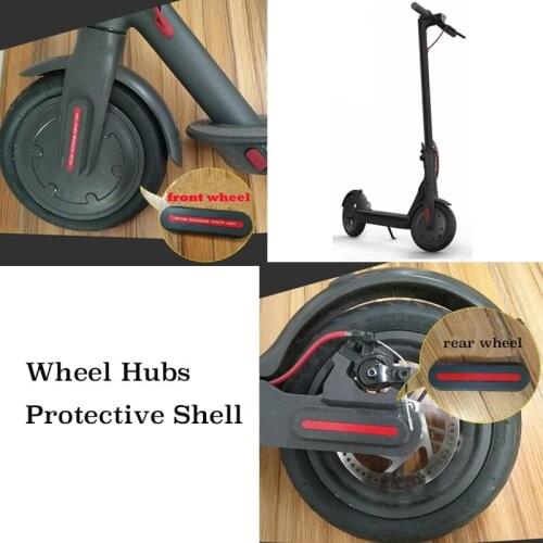 Tire Hub Cap for Xiaomi Mijia M365 Electric Scooter Wheel Hubs Cap Protective Shell Case with Decals Skateboard Replacement Part