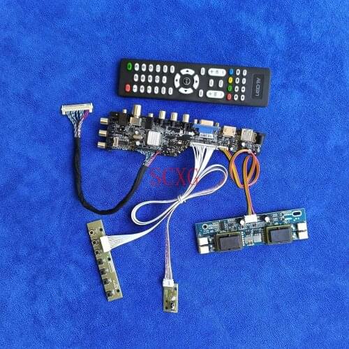 Controller Board KIT DVB Digital 1920*1080 HDMI-compatible USB AV VGA LVDS 30 Pin 4-CCFL Fit HT236F01/M236H1/M236MWF1/TM236VCS01