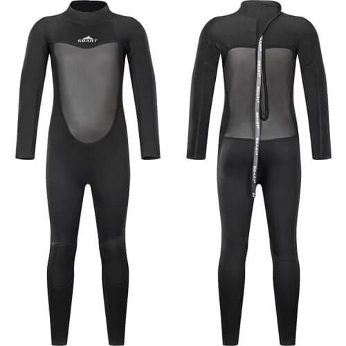 SBART Kids 2mm SCR Neoprene Swimsuit Baby Wetsuits Snorkeling Surfing Childrens Swimwear Long sleeve Elastic Diving Suits