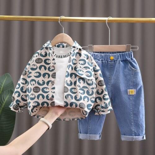 Melario Fashion Autumn Baby Boy Clothes Set Boys Sport Suit Children Sets Kids Clothes Denim New Clothes for Boys 1-4 Year Old