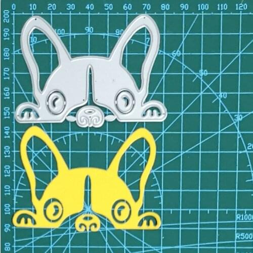 Cute French Bulldog Dog Animal Metal Cutting Die For DIY Stamp Photo Album Embossing Paper Wedding Card Making Decor Crafts 2021