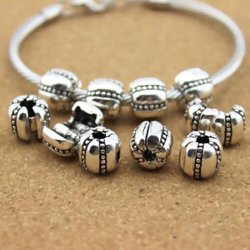 Pack of 5 Pumpkin Position Spacer Stopper Beads for Jewelry Making 3mm