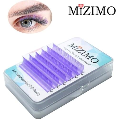 MIZIMO New Color Grafted Eyelashes 0.07 / 0.1mm C / D 8-15mm Light Purple Artificial Mink Hair Character Eyelash Extension