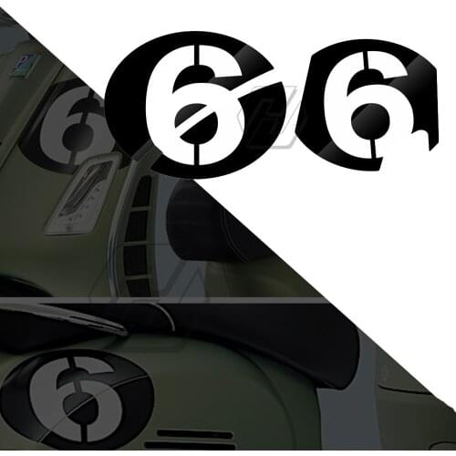 Motorcycle Decals Number 6 Case for Piaggio Vespa Series 2 Sei Giorni GTS 300 GTS300 GTS300ie Supersport