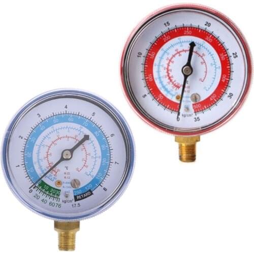 New Air Conditioner R410A R134A R22 Refrigerant Low Pressure Gauge PSI KPA Blue Drop Ship