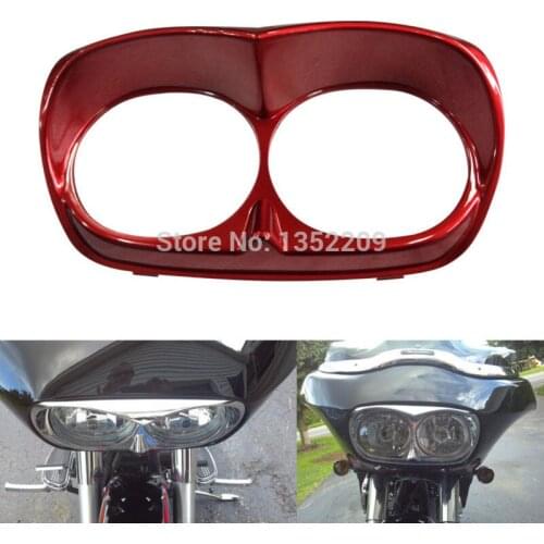 Motorcycle Sexy Red Head light Bezel scowl outer fairing For Bad Boy Harley Road Glide Custom new