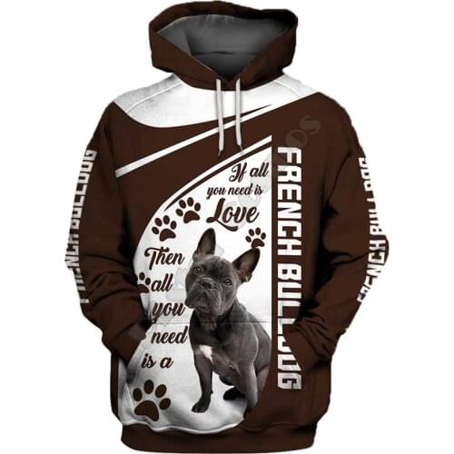 French Bulldog 3D Hoodies Printed Pullover Men For Women Funny Sweatshirts Fshion Christmas Sweater Drop Shipping 07