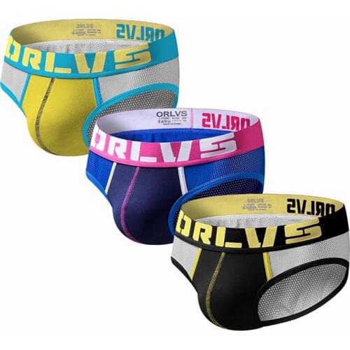 ORLVS Briefs Elastic Restoring Force Males Underwear Comfortable Breathable Fine Velvet Antiskid Convex Belt Mens Sport Shorts