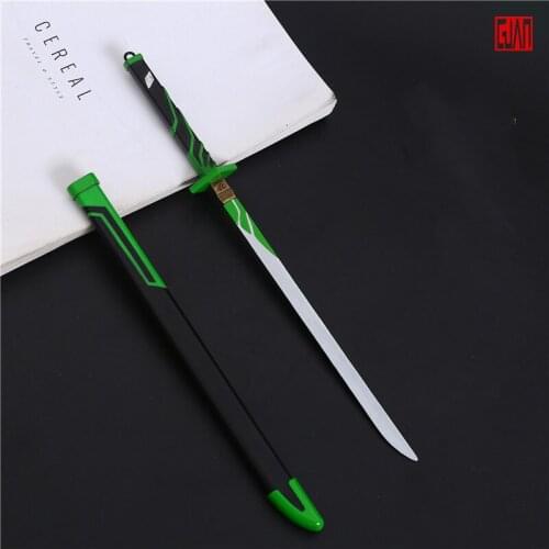 Assassin Wu 567 Assassin Leader Qing Feng Shuangxiong Elastic Version Weapon Model Metal Handicraft Ornaments Electroplate