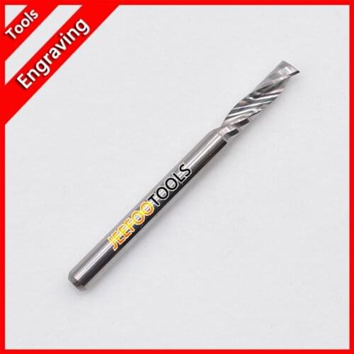 High Quality 3mm/4mm Single Flute CNC Router Bits One Flute Spiral End Mills Carbide Milling Cutter Spiral PVC Cutter A Series