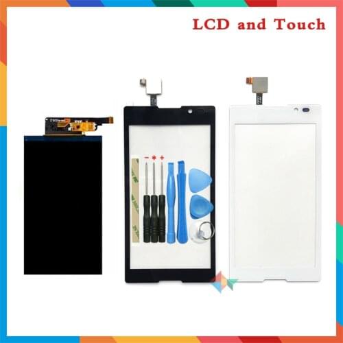 High Quality 5.0'' For Sony Xperia C Dual S39H S39 C2304 C2305 Lcd Display Screen + Touch Screen Digitizer Sensor Free Shipping