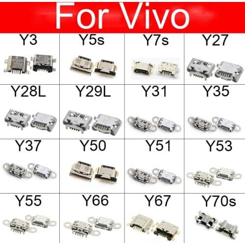 1PC USB Jack Port For Vivo Y3 Y5S Y7S Y27 Y28L Y29L Y31 Y35 Y37 Y50 Y51 Y53 Y55 Y66 Y67 Y70S Usb Jack Dock Socket Repair Parts