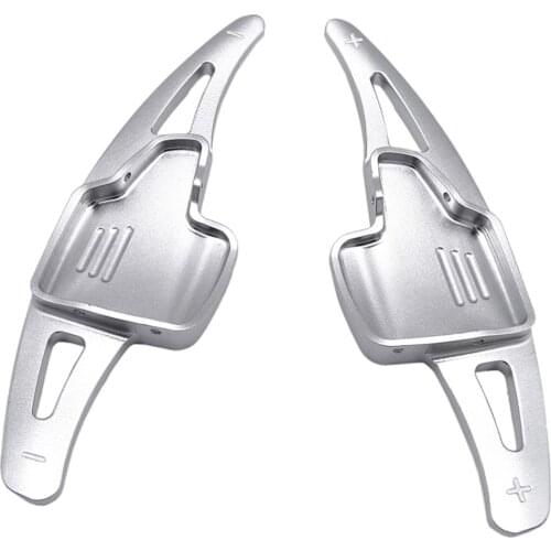 2Pcs Shifter Extension fits for Ford Escape 2017-2019 Kuga 2017-2019 Silver