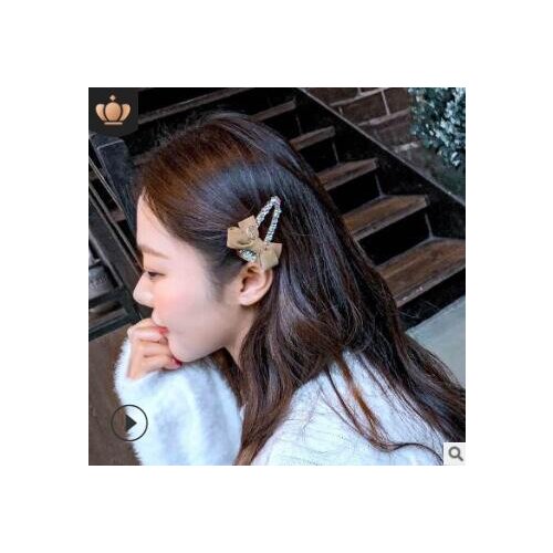 50pcs/lot DIY Simple Multi Dazzling Drill Hair BB Clips Fabrics Bowknot Bang Hairpins Hair Styling Tools Accessories HA946