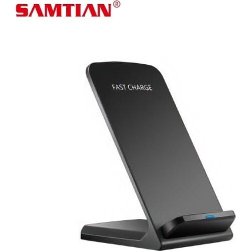 SAMTIAN QI Phone Charger 10W Quick Charge Wireless Charger Dock Fast Charging Stand Pad For 11 Pro XS Max XR X 8 S10 S20
