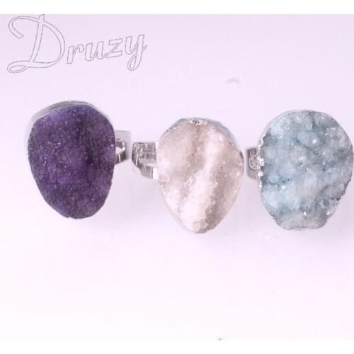 Белые кольца Druzy China At AliExpress